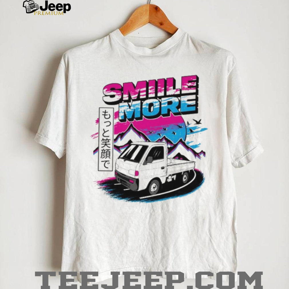 Retro Japanese Kei Truck Smile More Vaporwave Aesthetic T Shirt