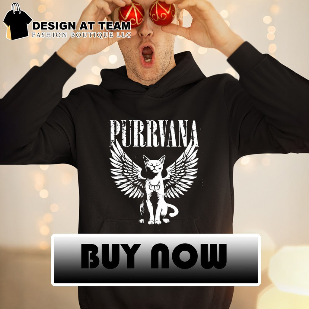 Retro Purrvana Cat With Wings shirt