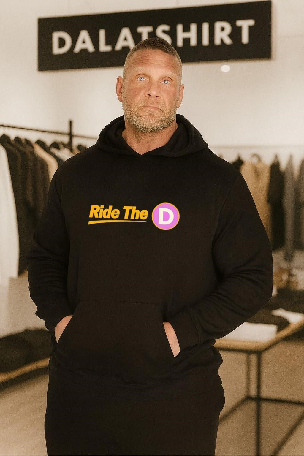 Ride The D Purple Circle Graphic shirt