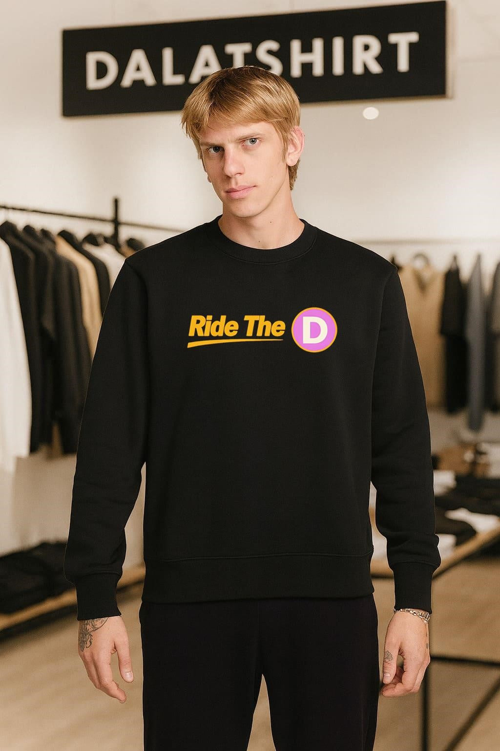 Ride The D Purple Circle Graphic shirt