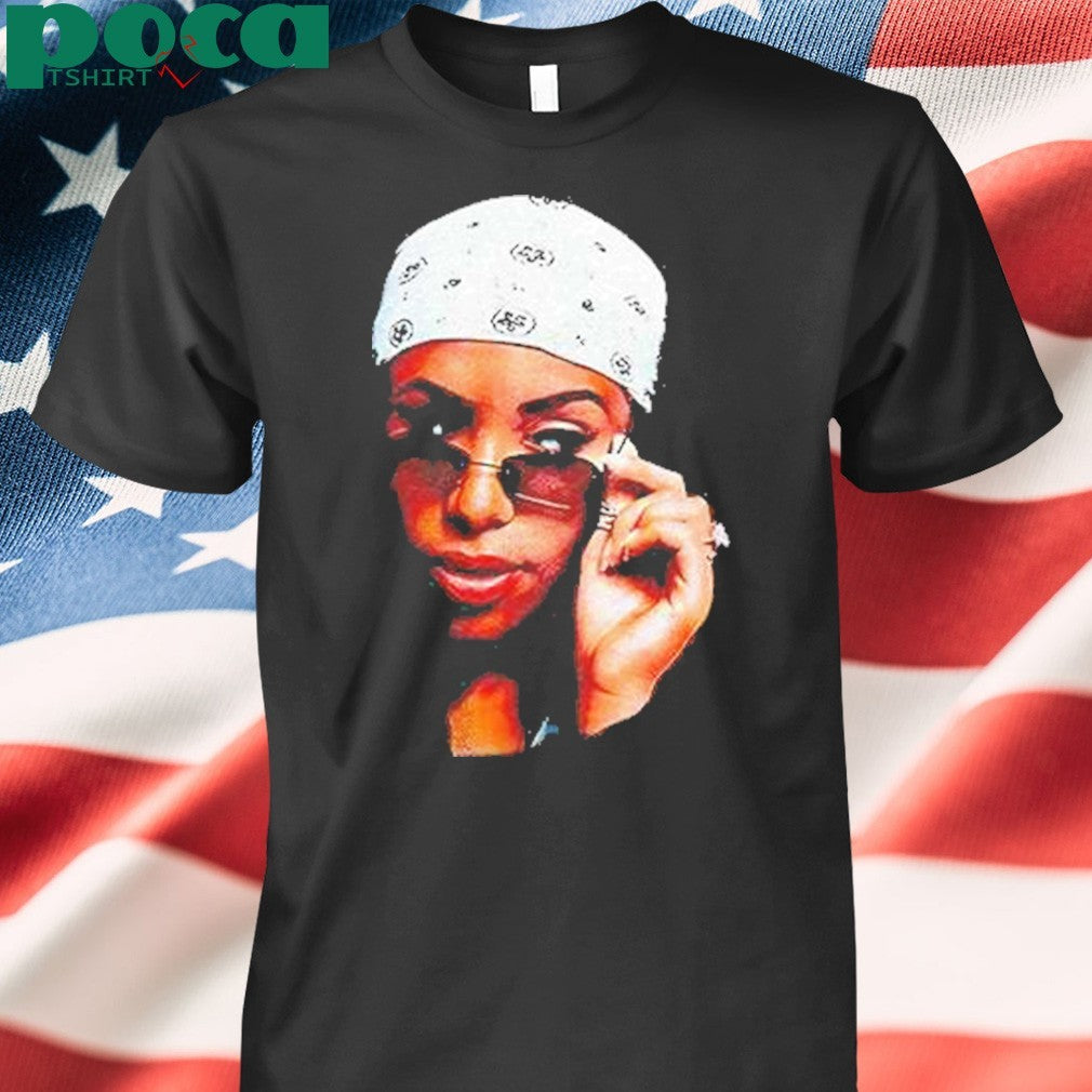 Rihannas Bodyguard Wearing Aaliyah Face Shirt