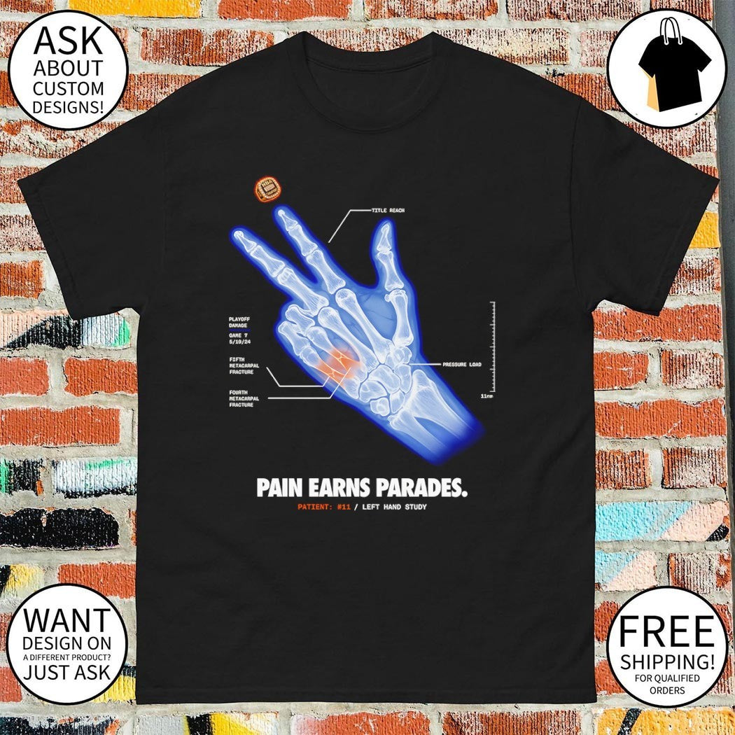 Rings Jalen Brunson X-ray 3 points Fifth Metacarpal Fracture Playoff Pain Earns Parades 2026 shirt