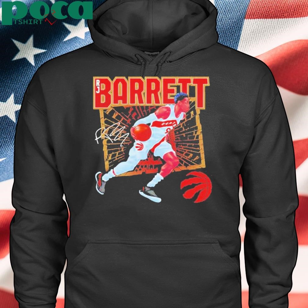 Rj Barrett Toronto Raptors Nba Basketball Shattered Signature Vintage Shirt