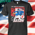 Roki Sasaki Los Angeles D MLB Baseball Players MLBROS204M T Shirt