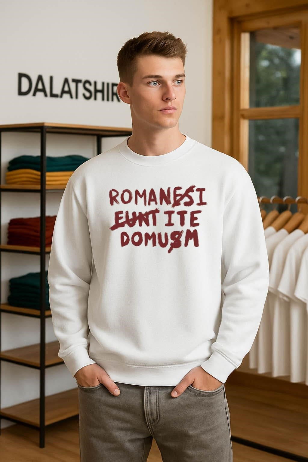 Romanes Eunt Ite Domum Red Paint shirt