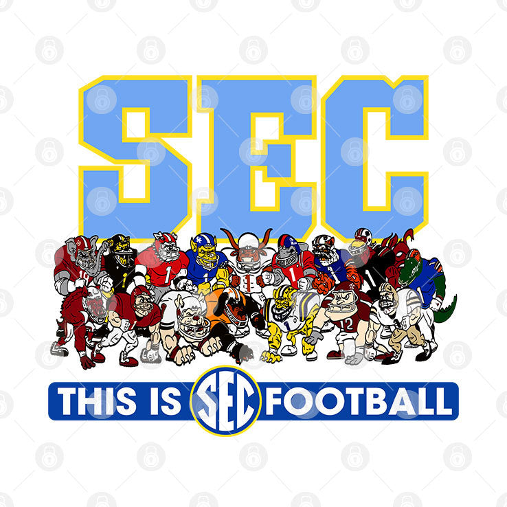 SEC Mascots This Is Football T Shirt