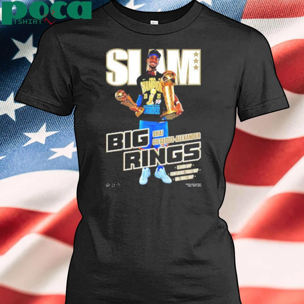 SLAM 257 Cover Tee Shai Gilgeous-Alexander Big Rings MVP OKC Thunder Unisex T-Shirt