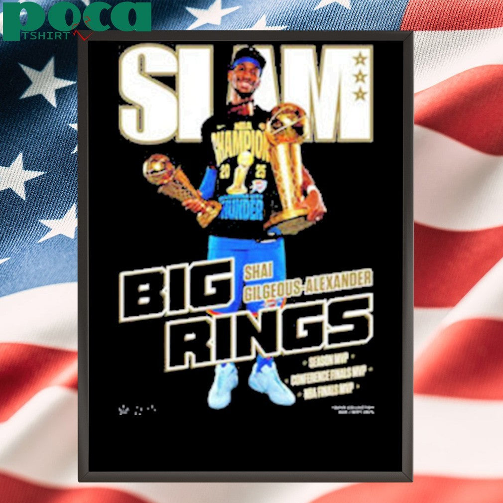 SLAM 257 Cover Tee Shai Gilgeous-Alexander Big Rings MVP OKC Thunder Unisex T-Shirt