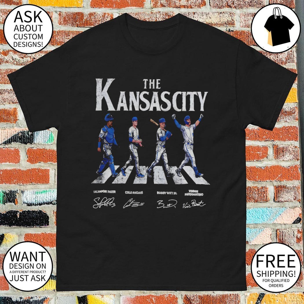 Salvador Perez Cole Ragans Bobby Witt Jr. Vinnie Pasquantino The Kansas City Royals Baseball Abbey Road shirt