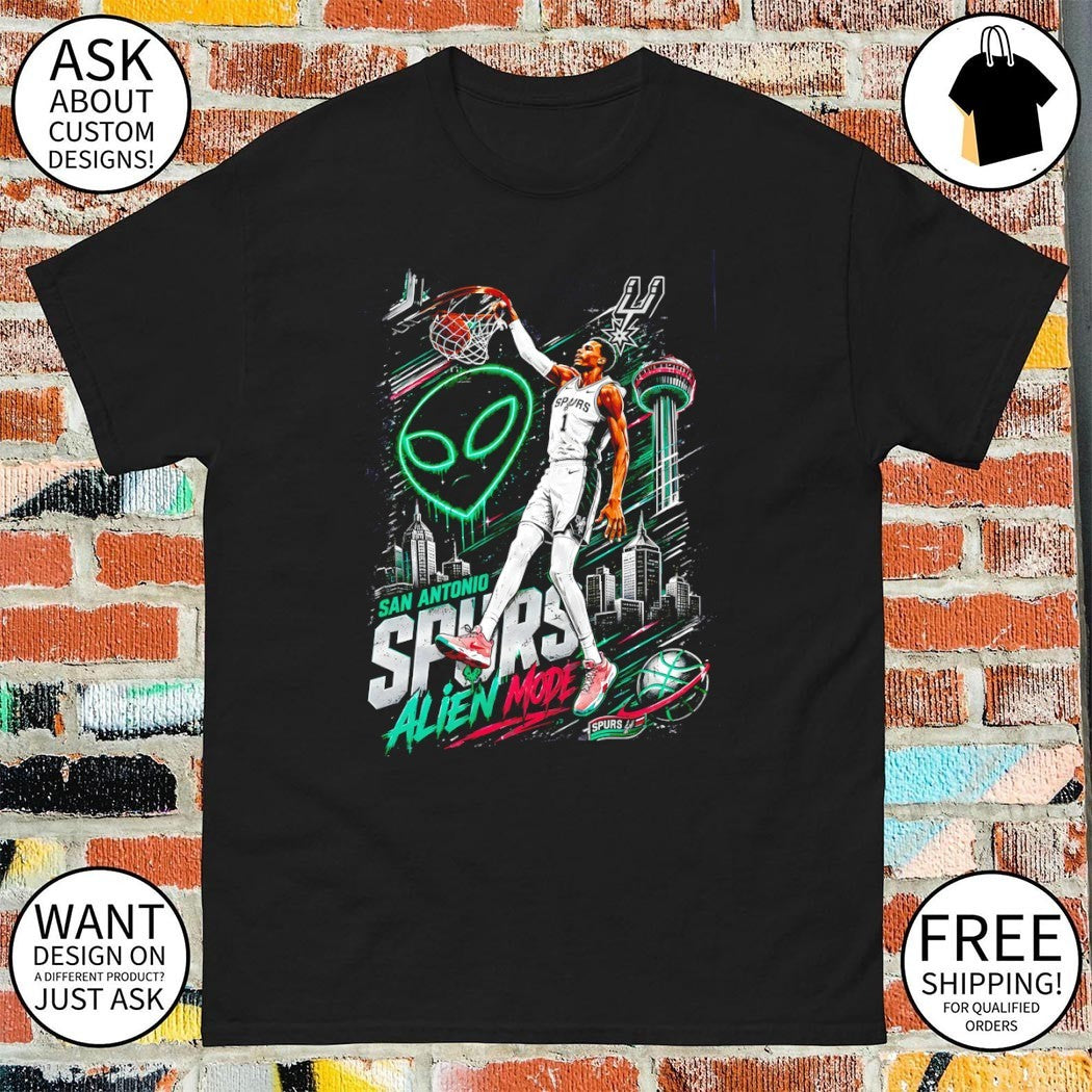 San Antonio Alien Mode Futuristic Basketball Dunk Wemby shirt