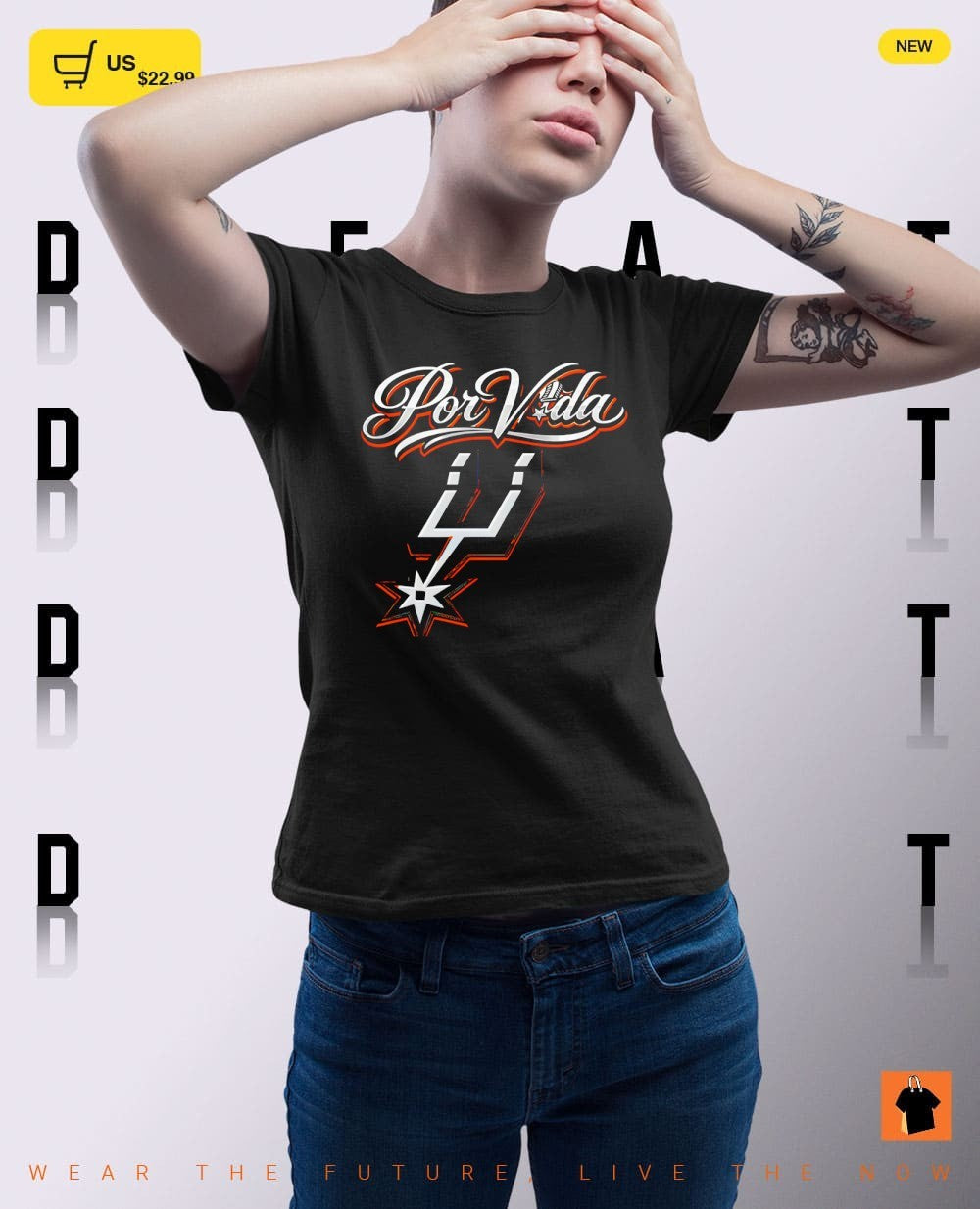 San Antonio Spurs Basketball NBA Sports Fan Featuring Por Vida logo shirt