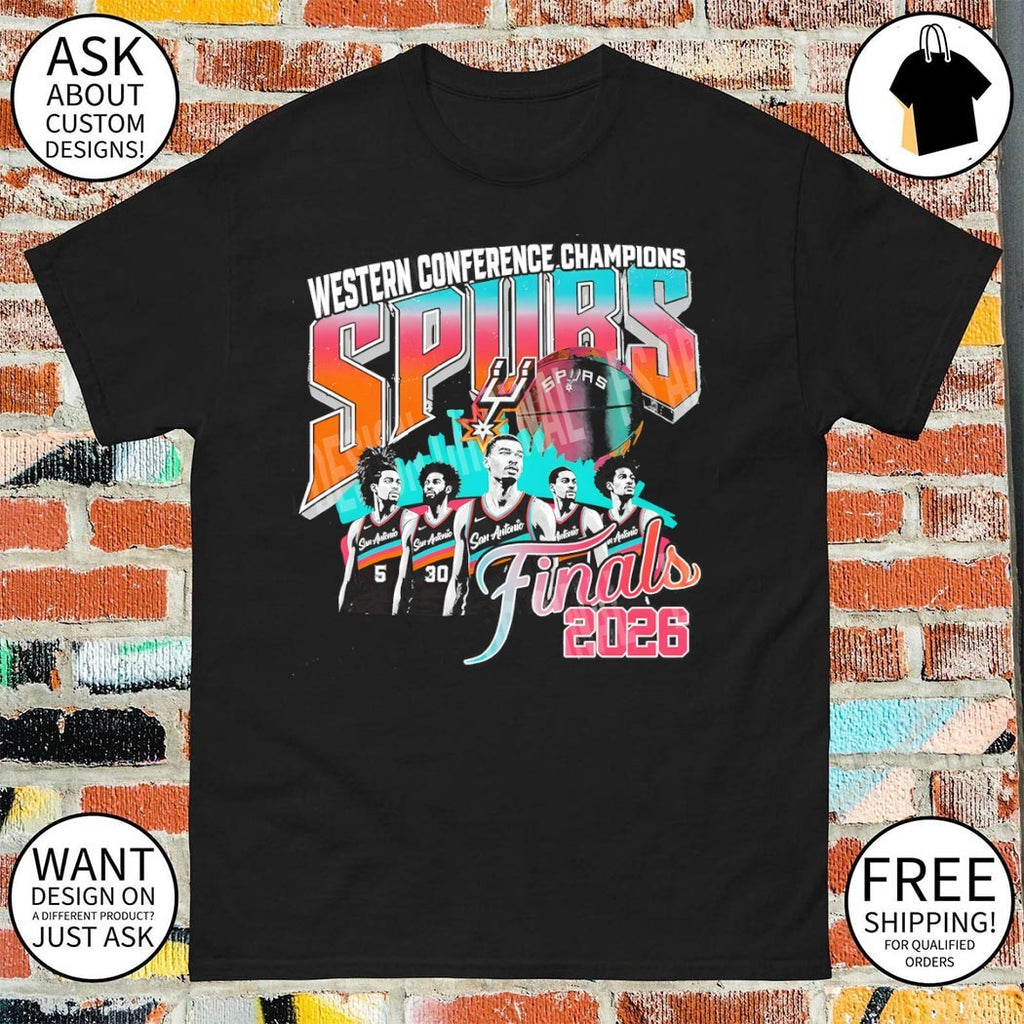 San Antonio Spurs Basketball NBA Western Conference Champions Finals Fiesta 2026 shirt