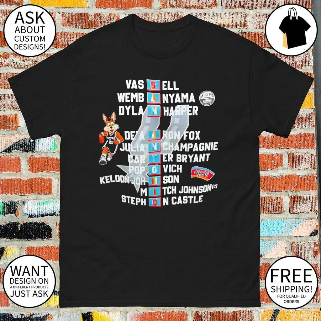 San Antonio Spurs Players Name Coyote NBA Champions shirt