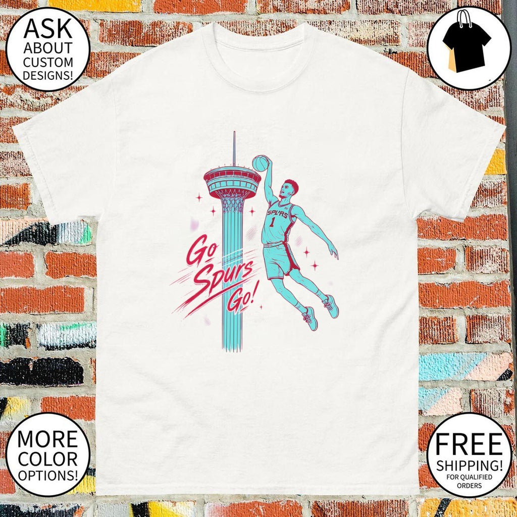 San Antonio Spurs Victor Wembanyama Tower of the Americas Go Spurs Go shirt