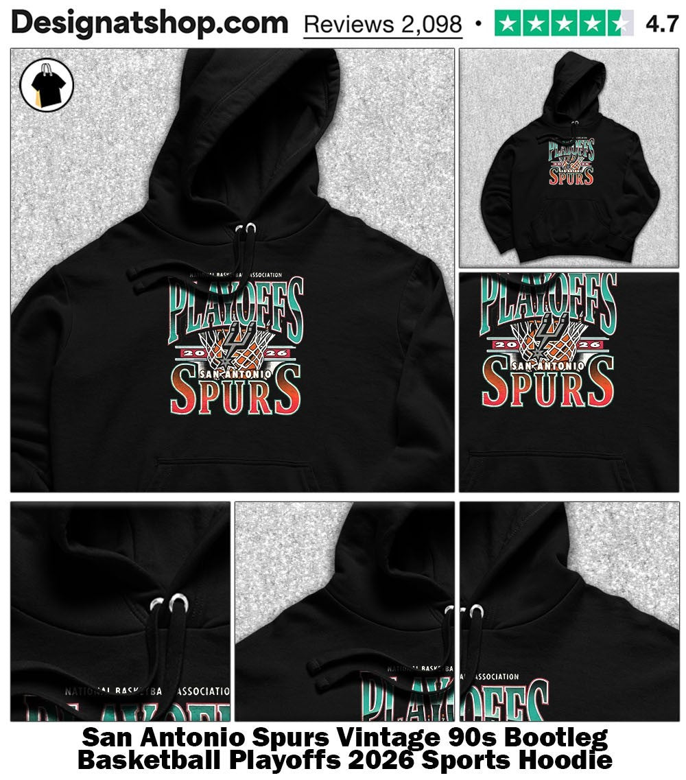 San Antonio Spurs Vintage 90s Bootleg Basketball Playoffs 2026 Sports shirt