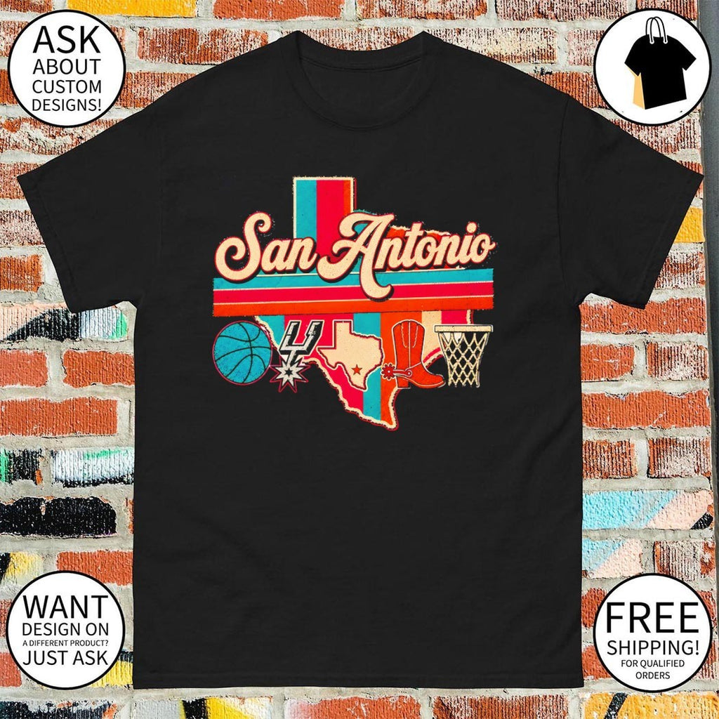 San Antonio Spurs basketball 5 Icons Vintage Spurs Inspired NBA 2026 shirt