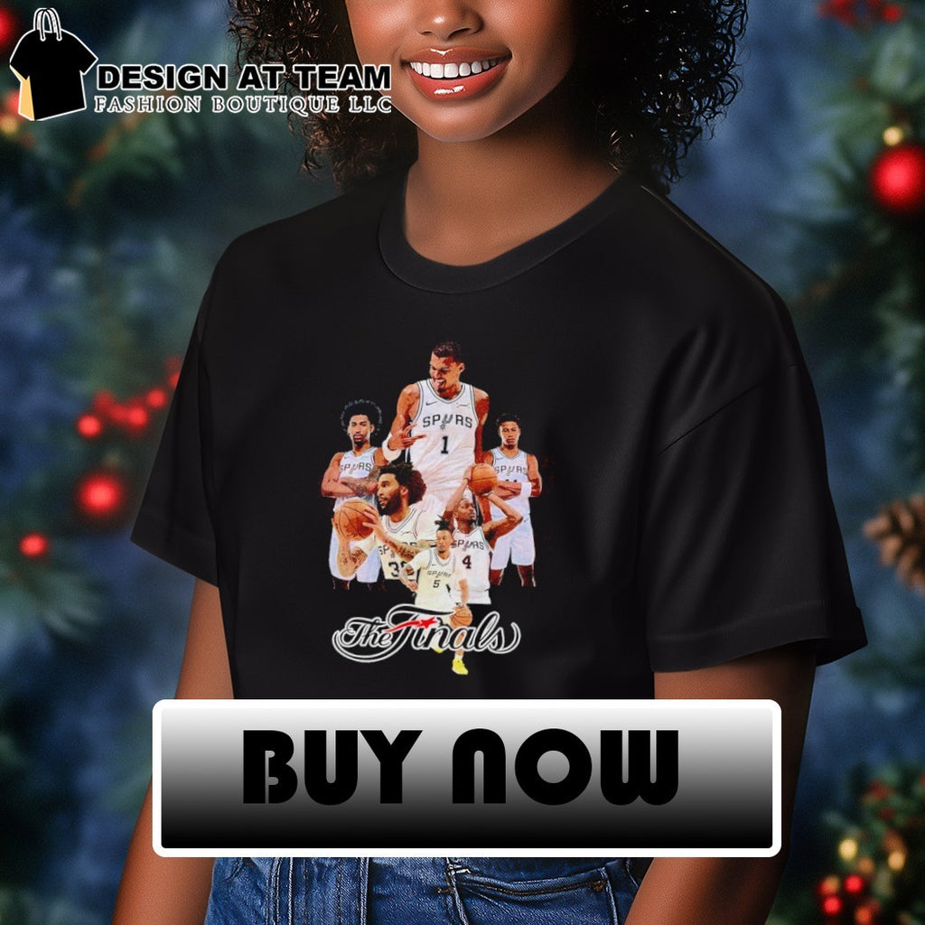 San Antonio Spurs basketball players Victor Wembanyama Devin Vassell The Finals shirt