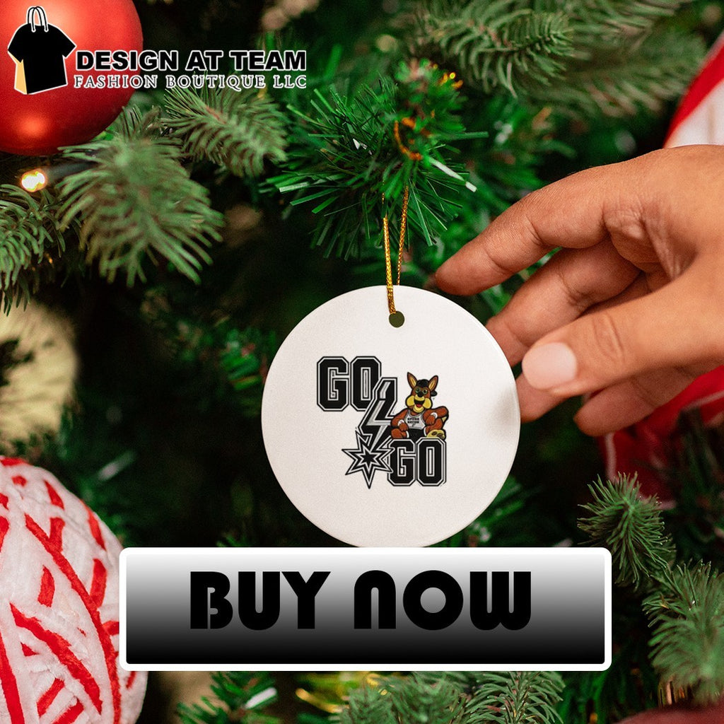 San Antonio Spurs coyote mascot go go text for a fan shirt