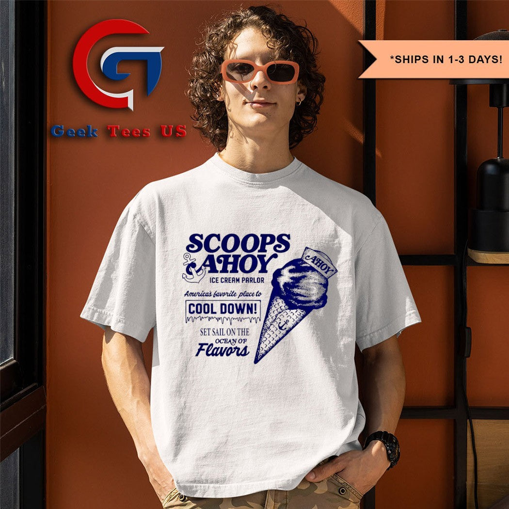 Scoops Ahoy ice cream parlor shirt