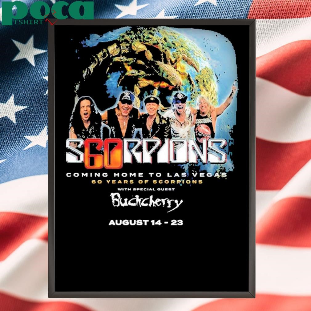 Scorpions Coming Home To Las Vegas 60 Years Of Scorpions Tour On August 14 And 23 2025 Unisex T-Shirt