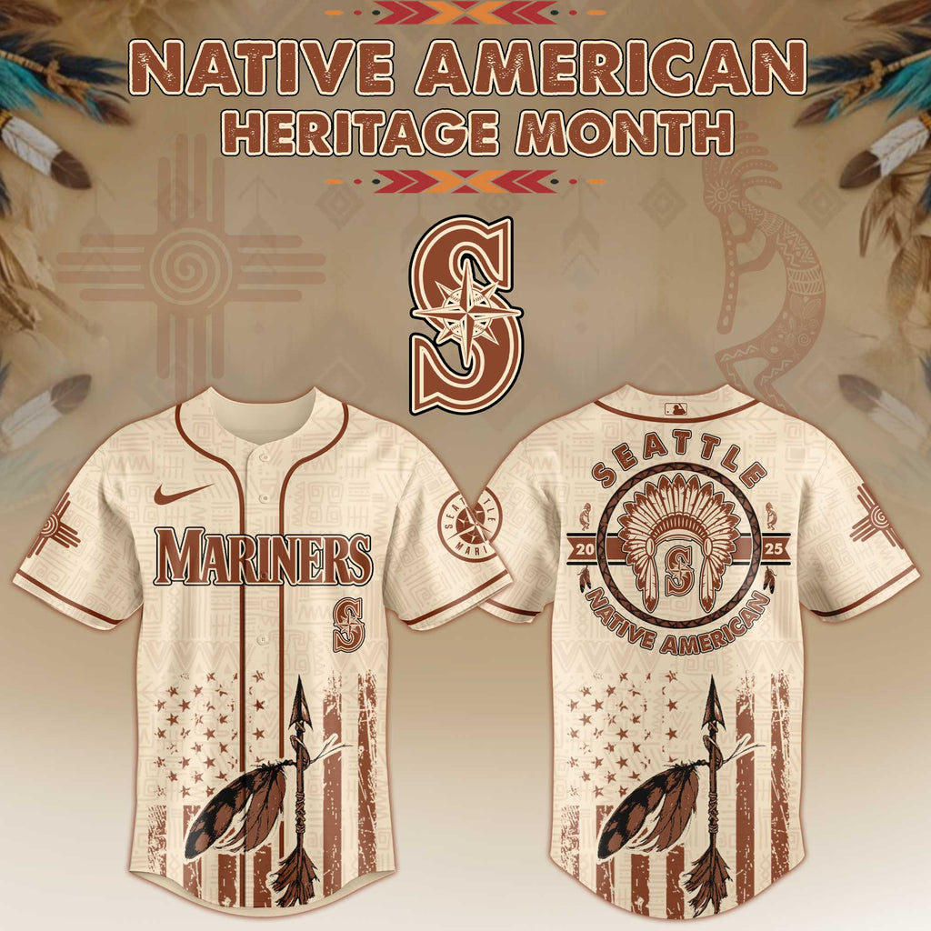 Seattle Mariners Native American Heritage Month Jersey 2025