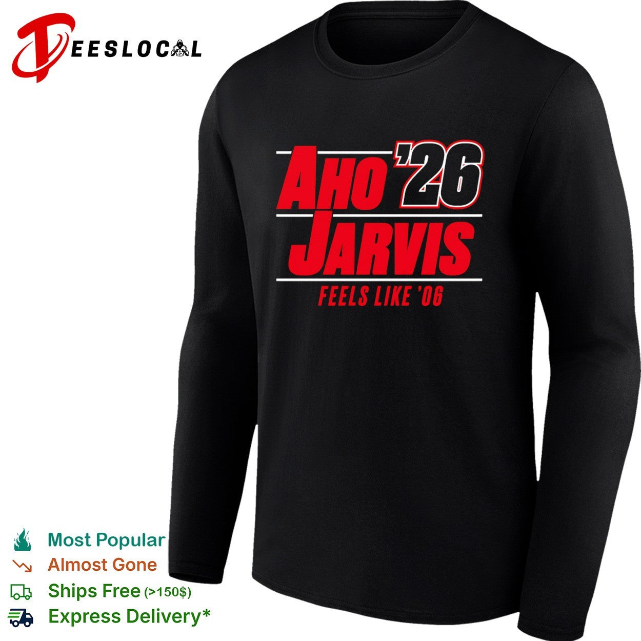 Sebastian Aho Seth Jarvis Carolina Hurricanes NHL Aho 2026 shirt