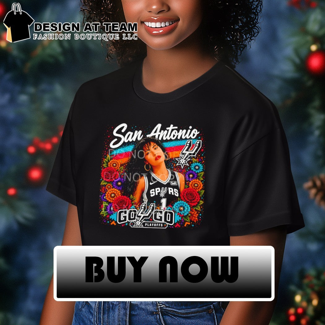 Selena San Antonio Spurs Basketball Go Spurs Go Playoffs floral 2026 shirt