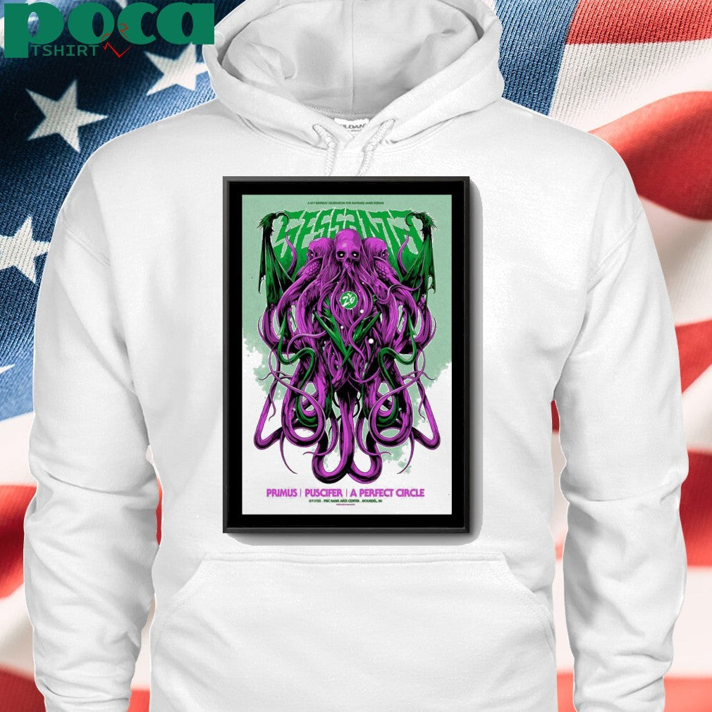 Sessanta V 2.0 Primus, Puscifer, A Perfect Circle Holmdel, NJ May 17 2025 Poster shirt
