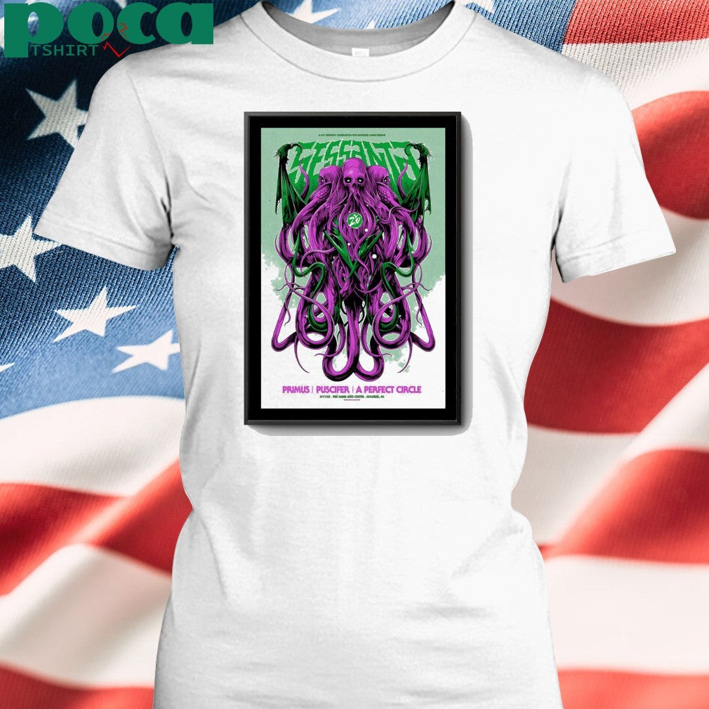 Sessanta V 2.0 Primus, Puscifer, A Perfect Circle Holmdel, NJ May 17 2025 Poster shirt