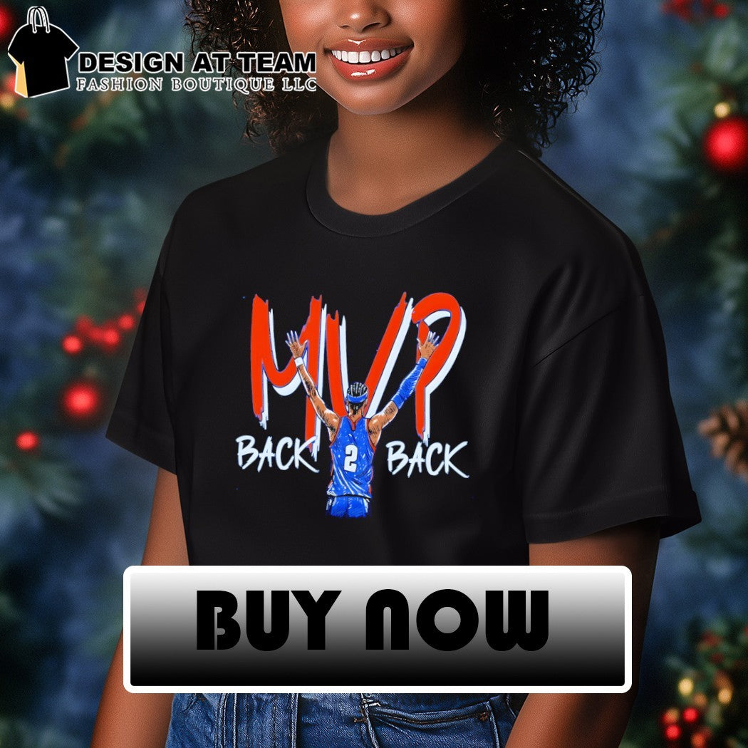 Shai Gilgeous-Alexander MVP Oklahoma City Thunder back 2 back NBA Basketball 2026 shirt