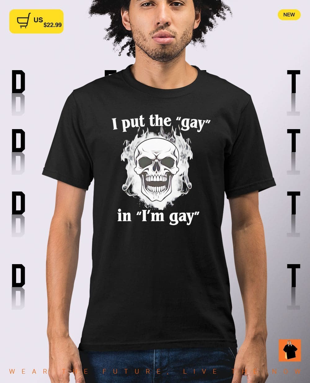 Skeleton I put the gay in I’m gay shirt