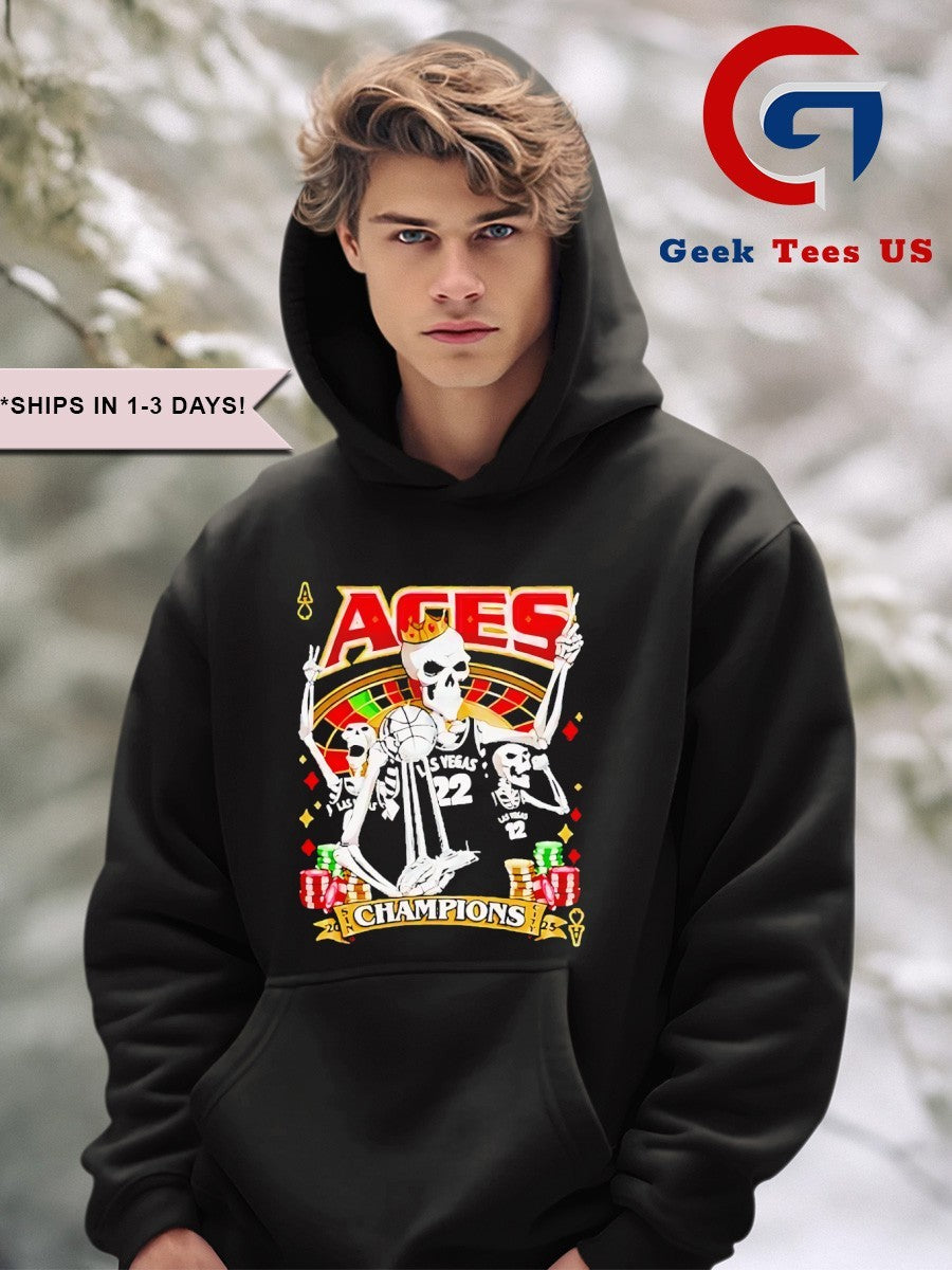 Skeleton Las Vegas Aces WNBA Champions 2025 Rep The Champs shirt