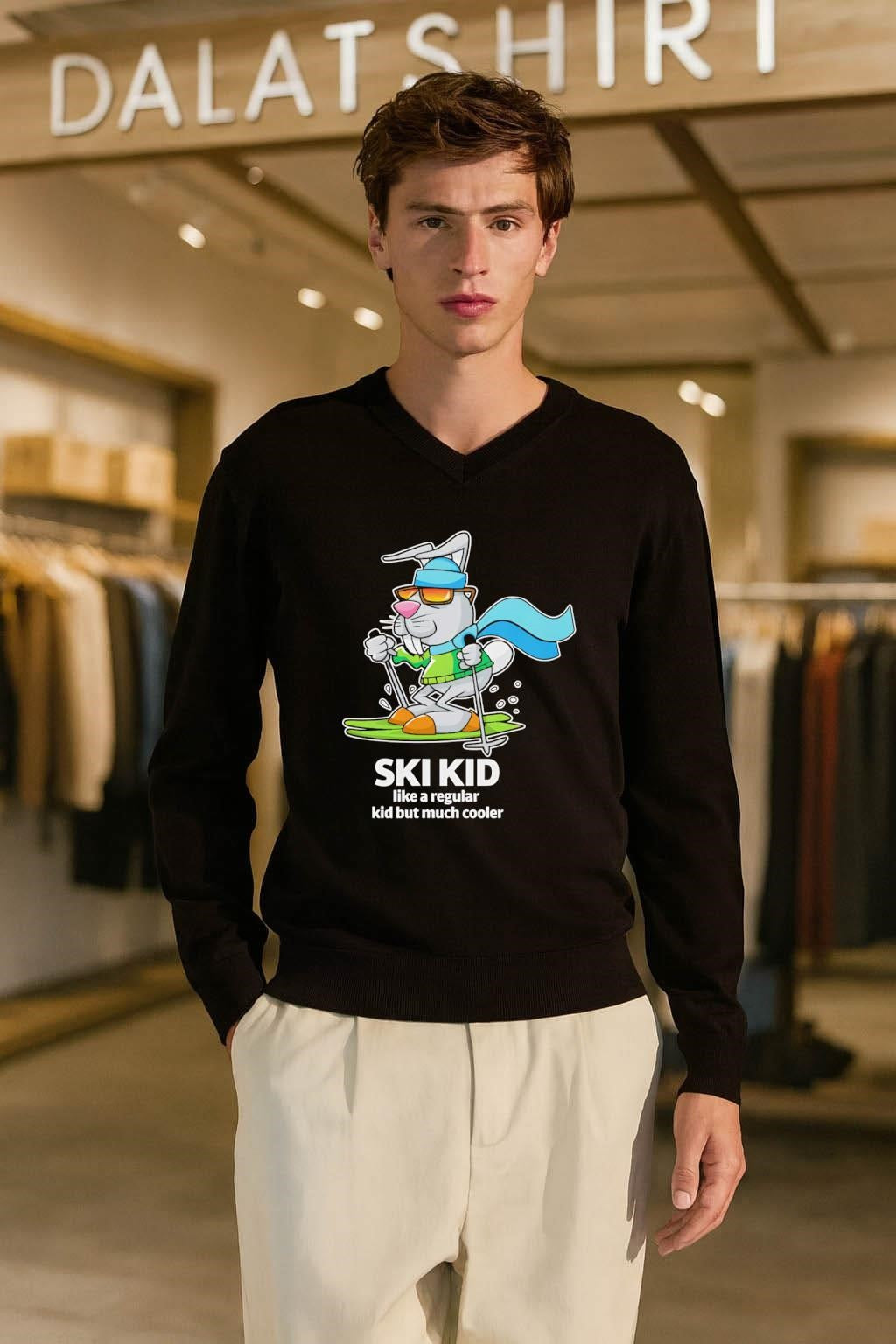 Ski Kid like a regular kid but much cooler shirt