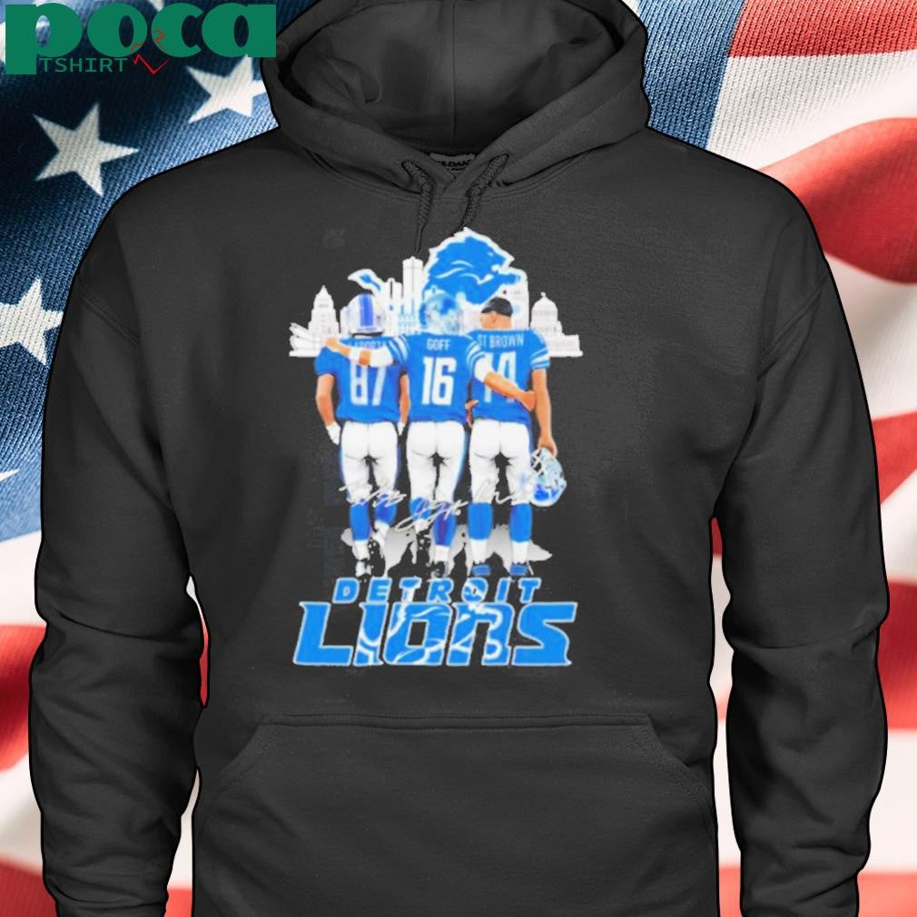 Skyline Detroit Lions Sam LaPorta Jared Goff and Amon Ra St. Brown Signatures shirt