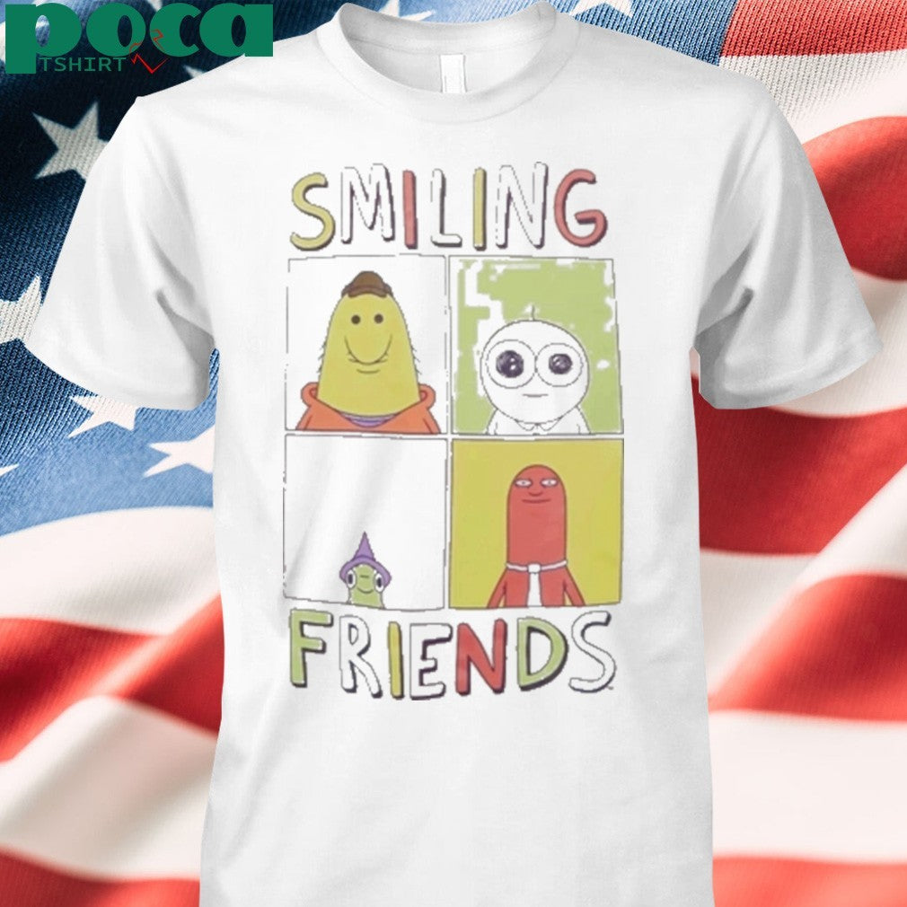 Smiling Friends Character Grid Girls T-Shirt