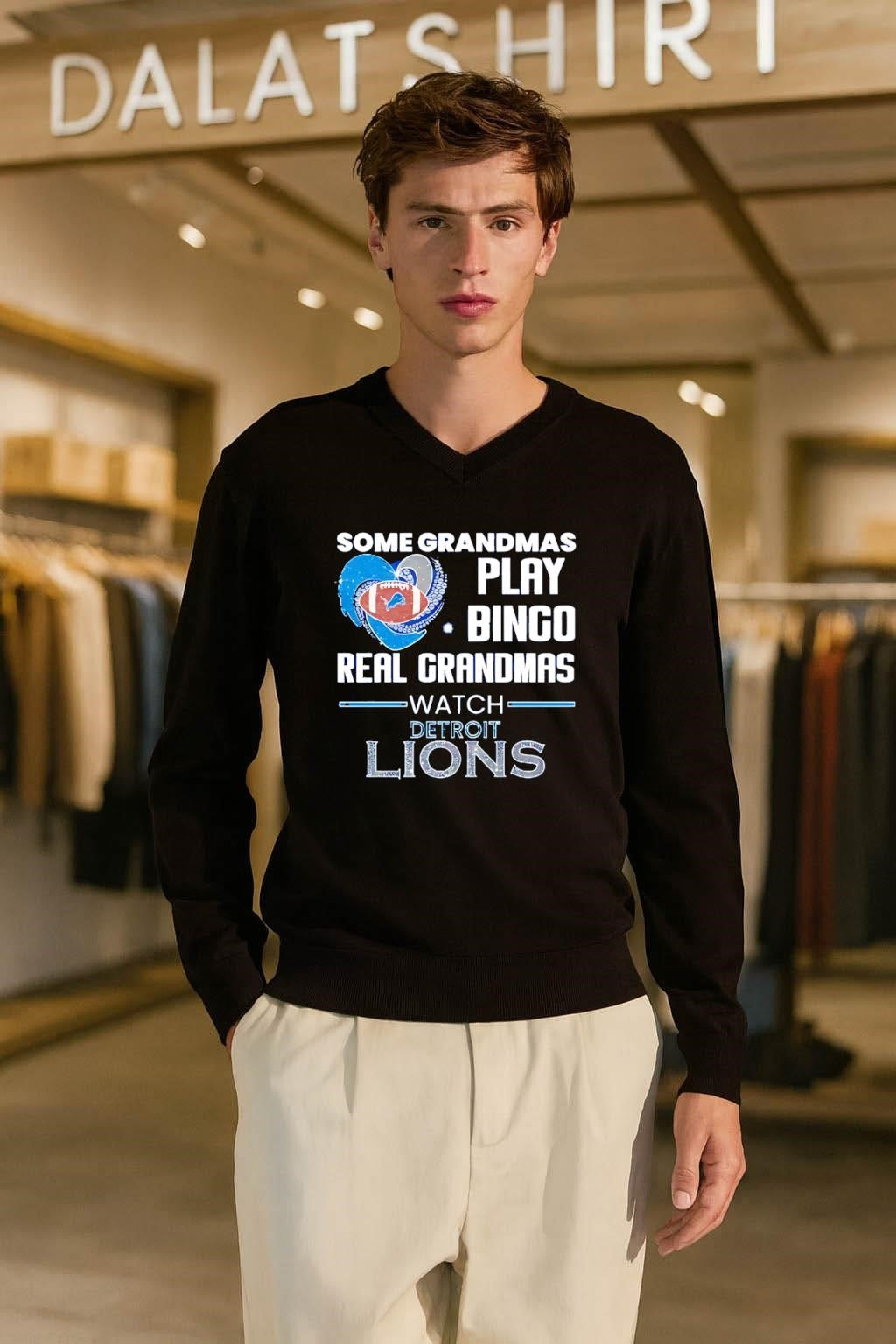Some Grandmas Play Bingo Real Grandmas Watch Detroit Lions shirt