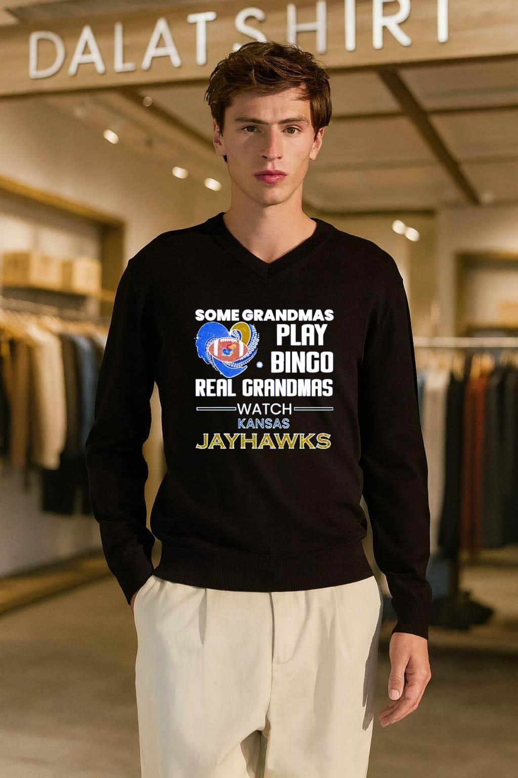 Some Grandmas Play Bingo Real Grandmas Watch Kansas Jayhawks shirt