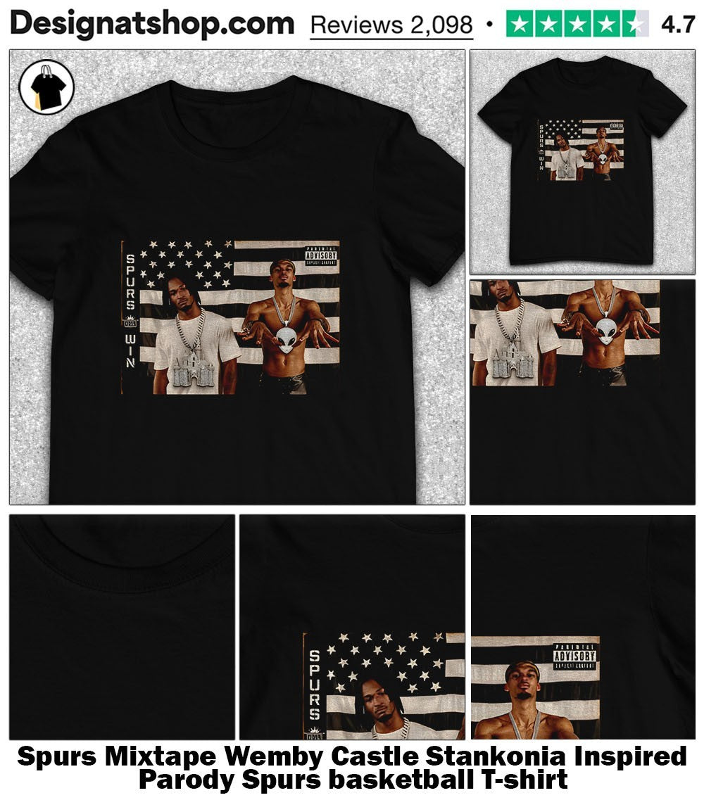 Spurs Mixtape Wemby Castle Stankonia Inspired Parody Spurs basketball shirt