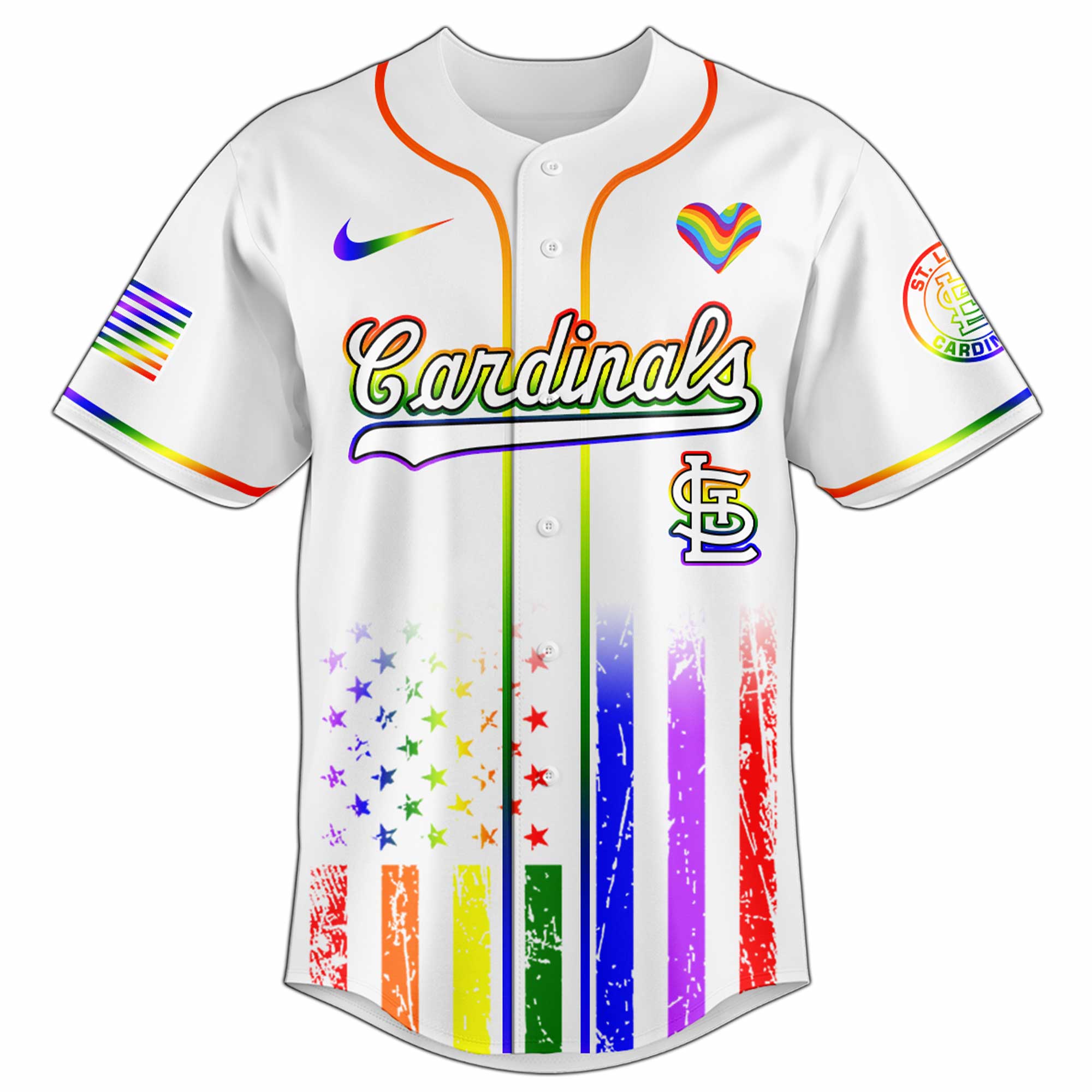 St. Louis Cardinals Happy Pride Month Baseball Jersey