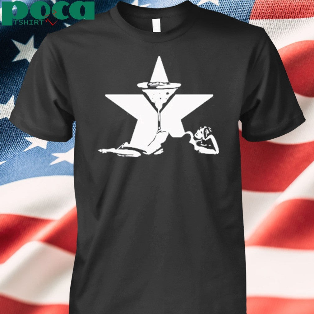 Star martini racer tank t-shirt