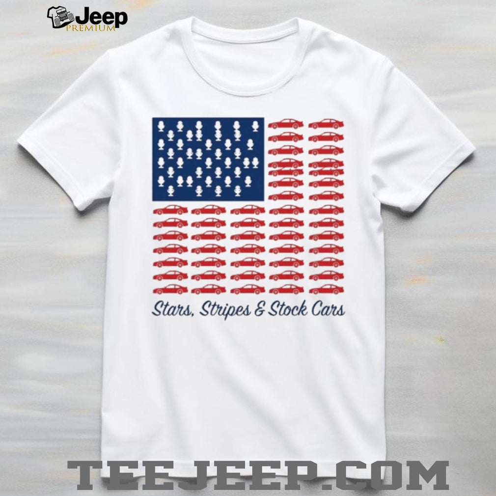 Stars Stripes And Stock Cars American Flag Racing T Shirt