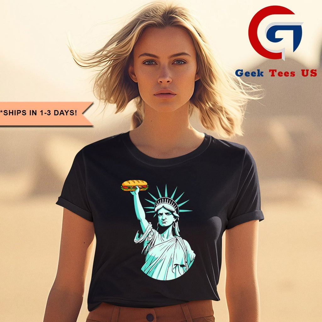 Statue of Liberty Sandwich Guy DC shirt