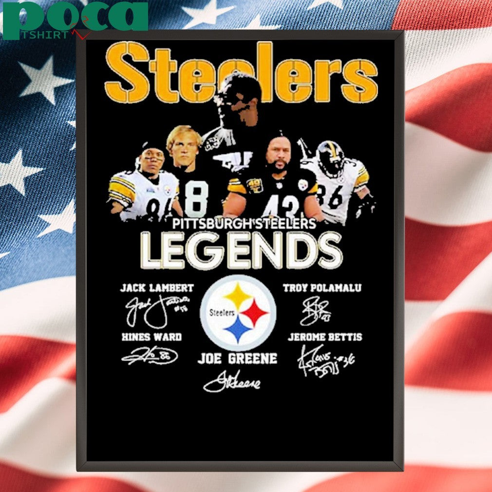 Steellers Legends Jack Lambert Troy Polamalu Joe Greene Shirt