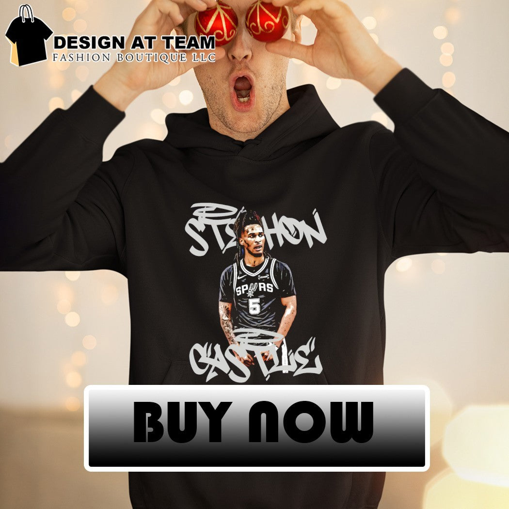 Stephon Castle San Antonio Spurs Basketball Player NBA 2026 shirt
