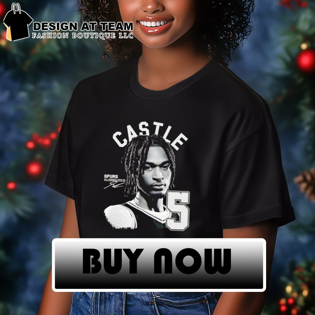 Stephon Castle San Antonio Spurs basketball No 4 Overall Pick ’24 shirt