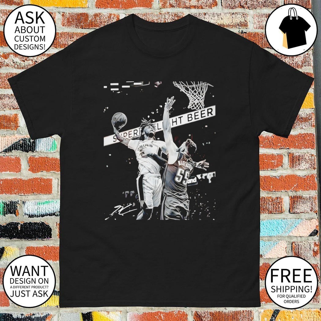 Stephon Castle dunk Isaiah Hartenstein San Antonio Spurs Basketball NBA signature shirt