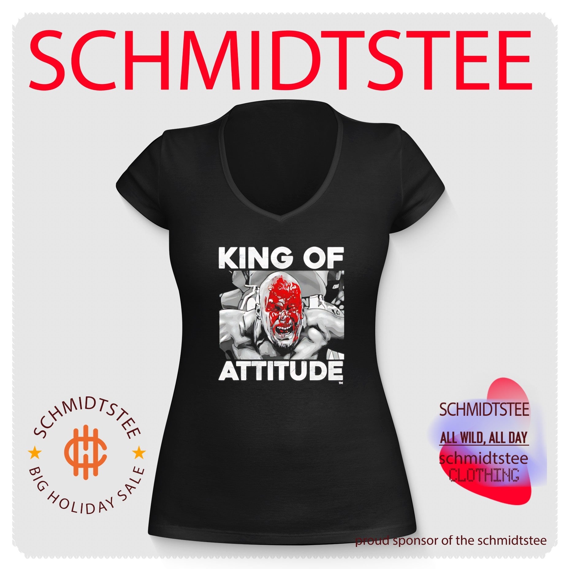 Steve Austin king of attitude illustration shirt