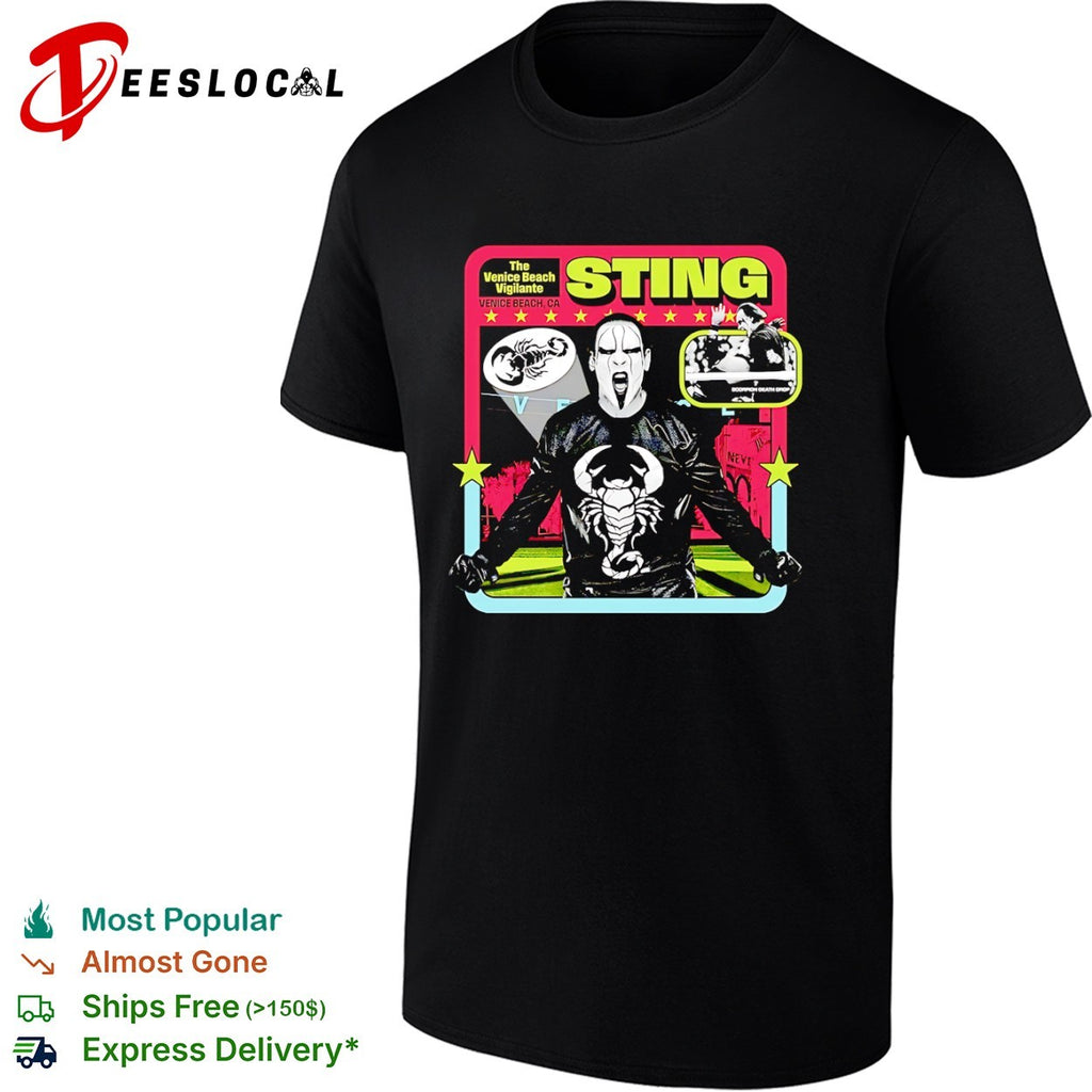 Sting the Venice Beach vigilante CA death drop scorpion face shirt