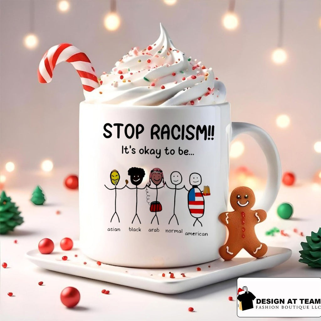 Stop Racism it’s okay to be Asian Black Arab Normal American flag meme shirt