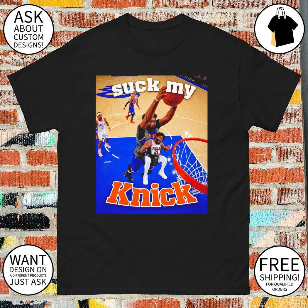 Suck my Knick Mitchell Robinson Dunk Iconic on Joel-Embiid shirt
